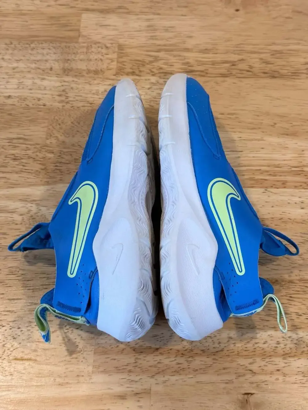 Nike Flex Runner 3 Toddler Shoes Blue and Lime Green Kids 1.5Y
